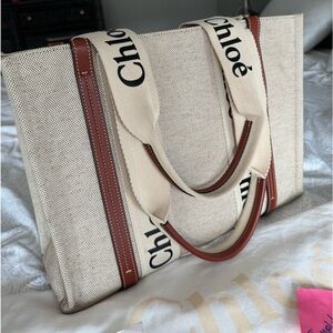CHLOE MEDIUM WOODY TOTE BAG